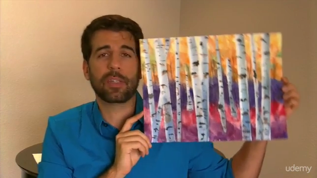 Paint this Aspen scene: Watercolor painting in 3 EASY steps – Screenshot 4