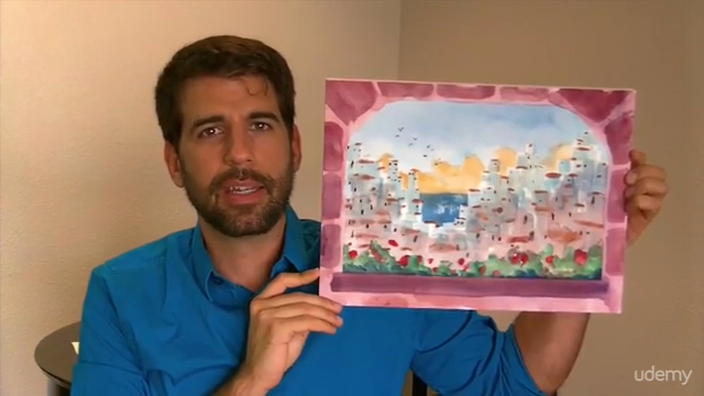 Paint this exotic city: Watercolor painting in 3 EASY steps – Screenshot 2