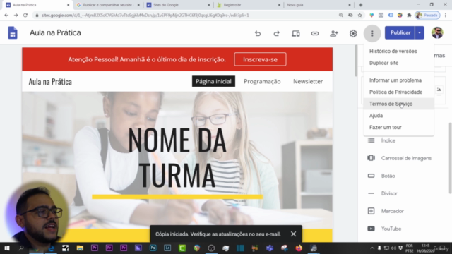 GOOGLE SITES: Criação de SITES GRÁTIS (Gratuito) – Screenshot 2