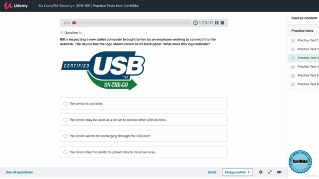 Six 2021 CompTIA Security+ (SY0-601) Practice Tests w/PBQs – Screenshot 3