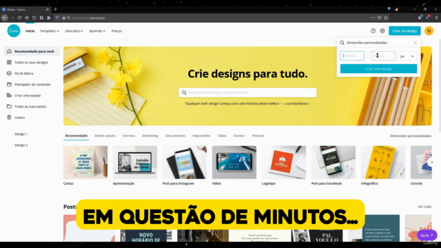 CANVA DOMINADO 2025 - Qualquer mídia social + 25 Projetos – Screenshot 2