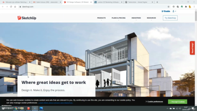 SketchUp Pro Doğru Şekilde Öğrenin! Sıfırdan mimari eğitim – Screenshot 1