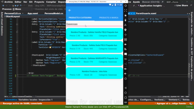Master Xamarin Forms desde cero con Web API y Procedures(C#) - Screenshot_03