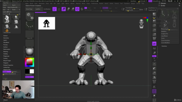 Sculpting Characters for 3D Printing in Zbrush – Screenshot 2