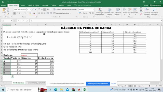 Projeto Hidrossanitário- Dimensionamento e Detalhamento – Screenshot 2