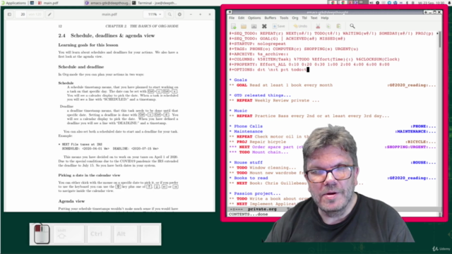 Getting yourself organized with Org-mode – Screenshot 2
