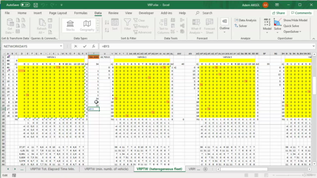 Vehicle Routing Problem with Spreadsheet – Screenshot 2