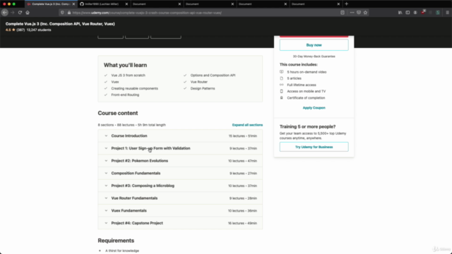Complete Vue.js 3 (Inc. Composition API, Vue Router, Vuex) – Screenshot 2