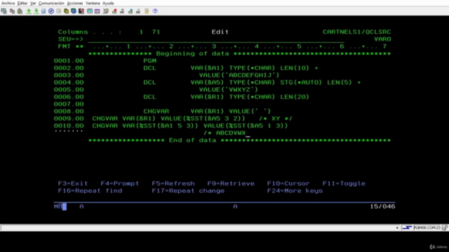 AS400 Control Language CL De básico a experto – Screenshot 4
