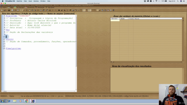 Lógica de Programação utilizando VisualG – Screenshot 4