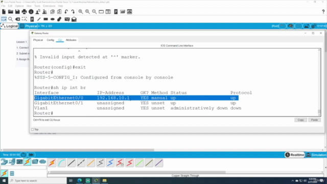 CCNA exam skills lab: build a small business network – Screenshot 3