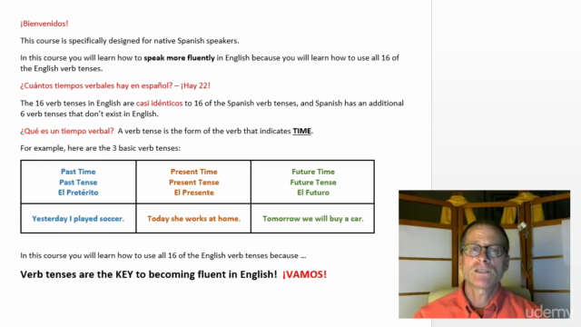 English Verb Tenses for Spanish Speakers – Screenshot 1