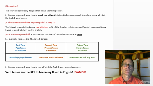 English Verb Tenses for Spanish Speakers – Screenshot 2