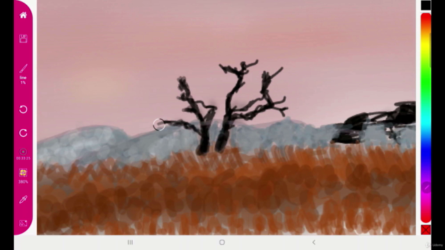 Draw a sunset using the Paintology drawing app – Screenshot 2