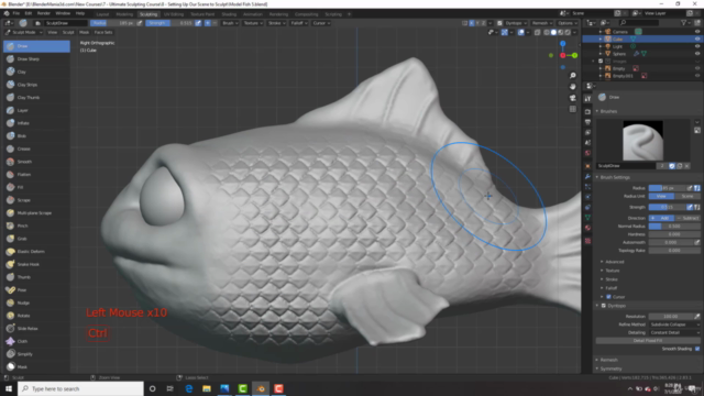 The Ultimate Blender 3D Sculpting Course - Screenshot_01