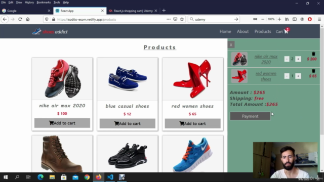 React.js shopping cart – Screenshot 4