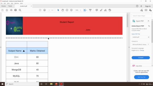 Build Reports with JasperReports, Java and Spring Boot – Screenshot 1