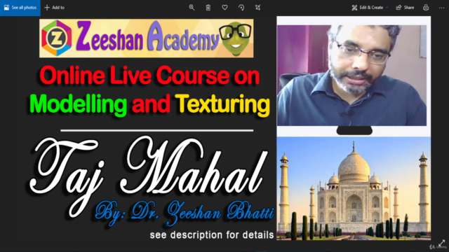 Taj Mahal Architectural Modelling & Texturing in High Res. – Screenshot 1
