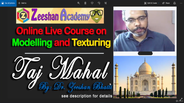 Taj Mahal Architectural Modelling & Texturing in High Res. – Screenshot 4