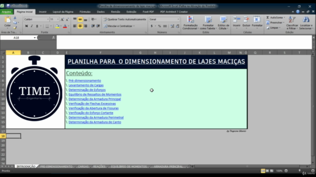 Curso de Dimensionamento de Lajes com planilha automatizada – Screenshot 3