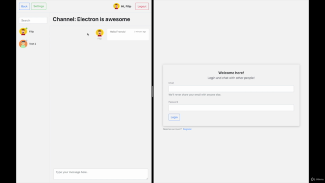 Electron & React JS - A Practical Guide for Chat App - Screenshot_03