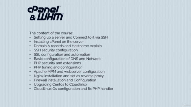 cPanel Complete installation and configuration – Screenshot 1