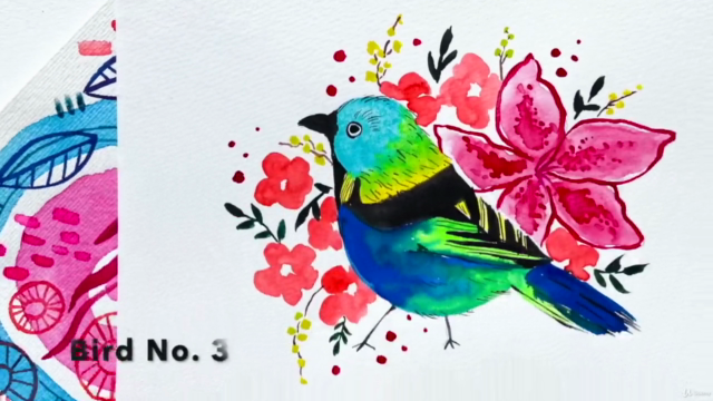 Birds and Florals in Watercolor - Screenshot_02