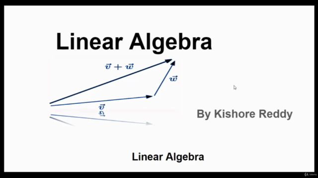 Linear Algebra for Machine Learning, AI, and Data Science – Screenshot 1