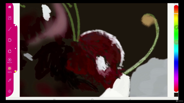 Draw a bowl of cherries with the Paintology drawing app – Screenshot 2
