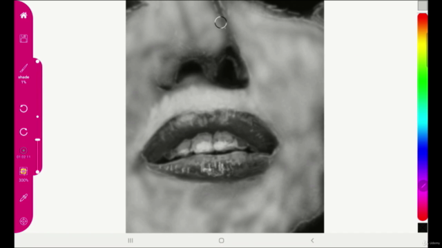 Draw a portrait of Marilyn Monroe using the Paintology app – Screenshot 2
