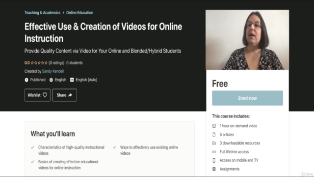 Effective Use & Creation of Videos for Online Instruction – Screenshot 3