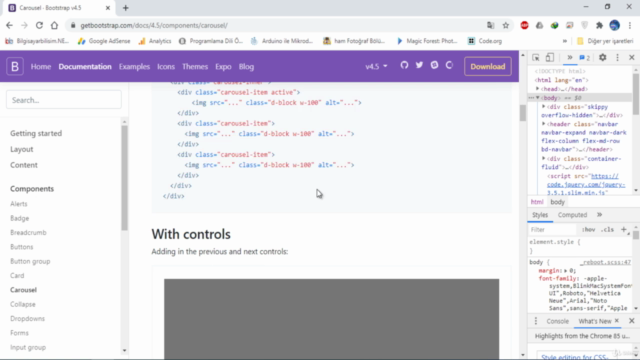 Bootstrap 4 Projelerle Front-End Responsive Web Tasarım – Screenshot 1