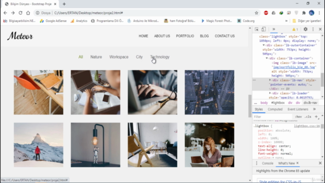Bootstrap 4 Projelerle Front-End Responsive Web Tasarım – Screenshot 4