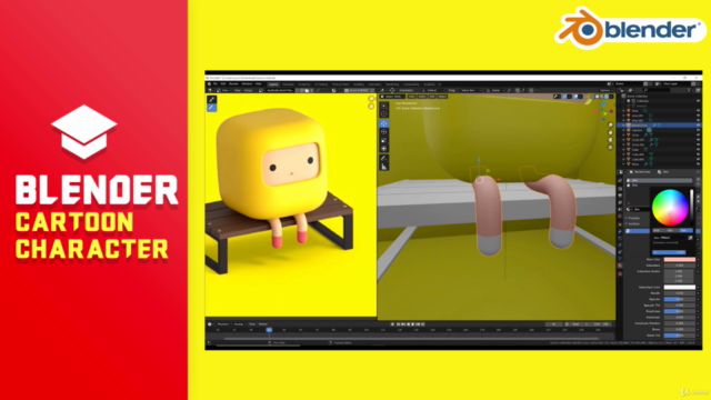 Blender 3D - Create a Cartoon Character - Screenshot_04