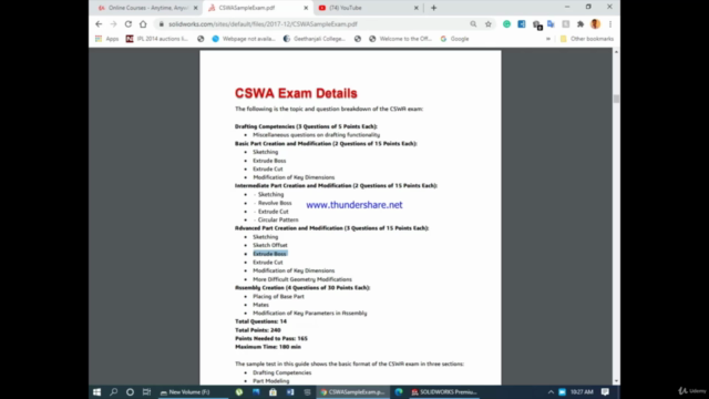 Certified solid works associate preparation course (cswa) – Screenshot 2