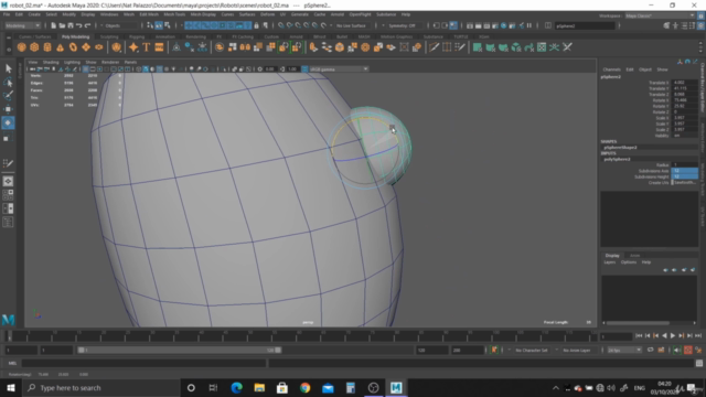 Modeling and Rendering a Robot in Maya 2020 – Screenshot 1