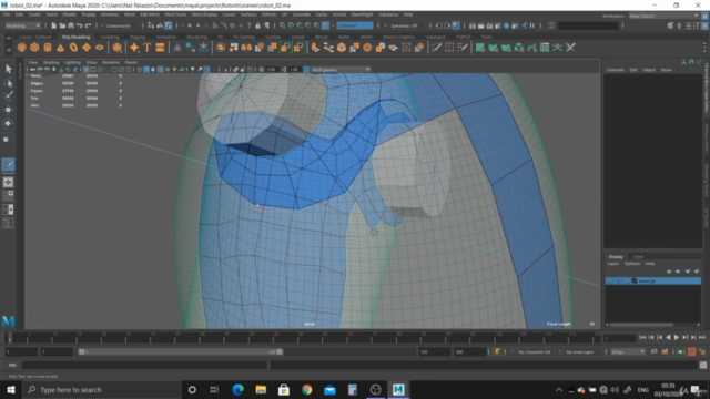 Modeling and Rendering a Robot in Maya 2020 – Screenshot 2