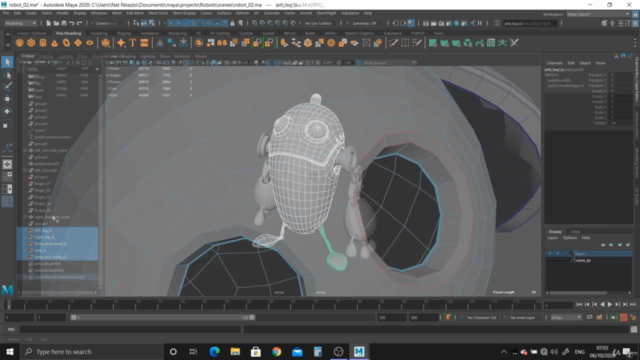 Modeling and Rendering a Robot in Maya 2020 – Screenshot 3