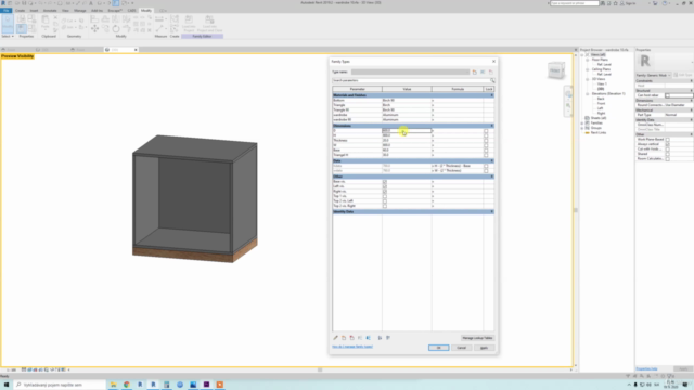 Create full parametric furniture in Revit Family – Screenshot 2