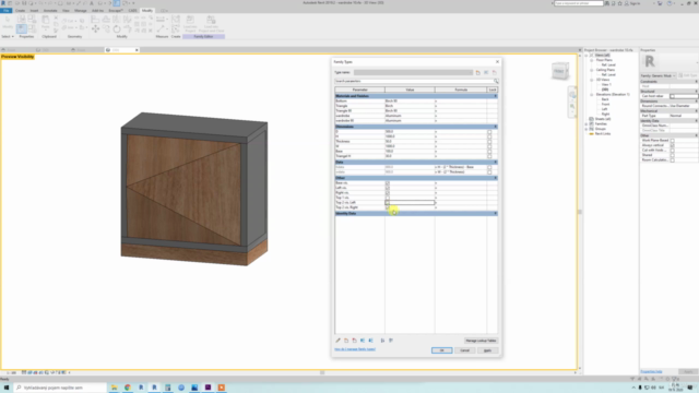 Create full parametric furniture in Revit Family – Screenshot 4