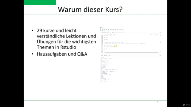 R Crashkurs - Einstieg in R Sprache & RStudio für Anfänger – Screenshot 2