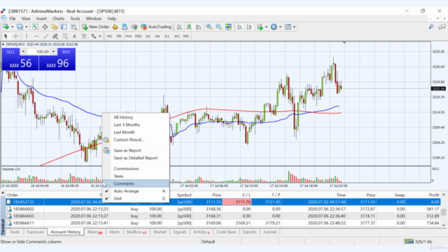 Le cours complet du Scalping S&P500 appliqué en compte réel – Screenshot 1