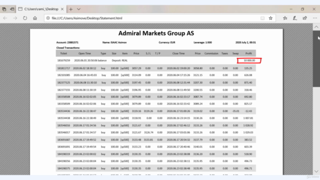 Le cours complet du Scalping S&P500 appliqué en compte réel – Screenshot 3