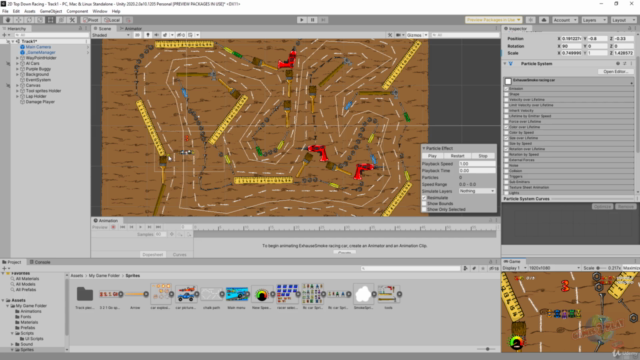 Learn to create a 2D Racing car game for FREE PART 2. – Screenshot 4
