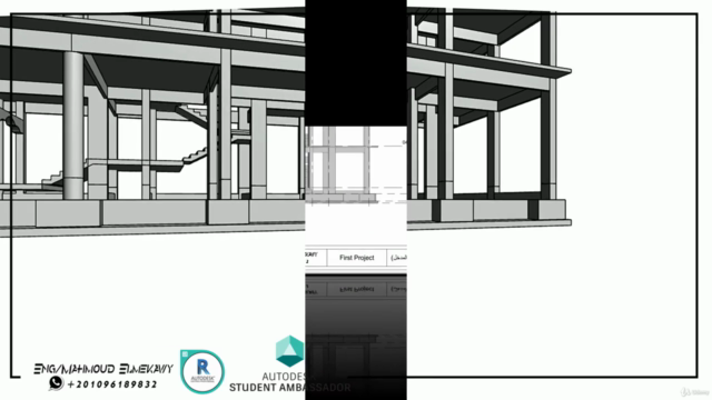 مبنى سكنى باستخدام برنامج الريفيت الإنشائى - Workshop1 – Screenshot 1