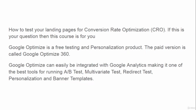 Google Optimize Course 2022 – Screenshot 1