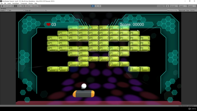 Unity Game Course: Brick Breaker 3D – Screenshot 1