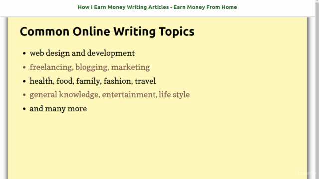 How To Make a Living Writing Articles - Make Money Online – Screenshot 3