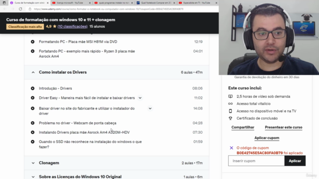 Curso de formatação profissional de notebooks e PC's – Screenshot 2
