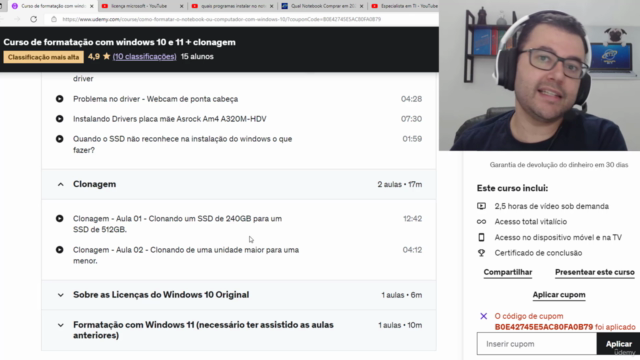 Curso de formatação profissional de notebooks e PC's – Screenshot 3